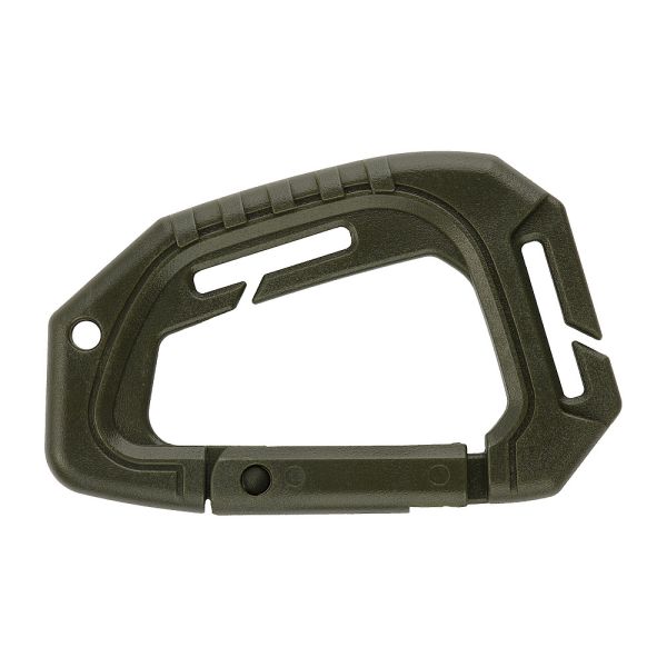 Karabiner olive plastic von M-Tac auf weissem Hintergrund
